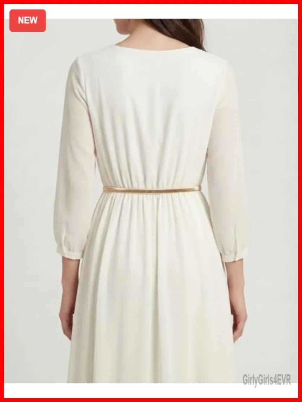 Metallic Chain Waist Belt Stretch Hook Eye Closure
